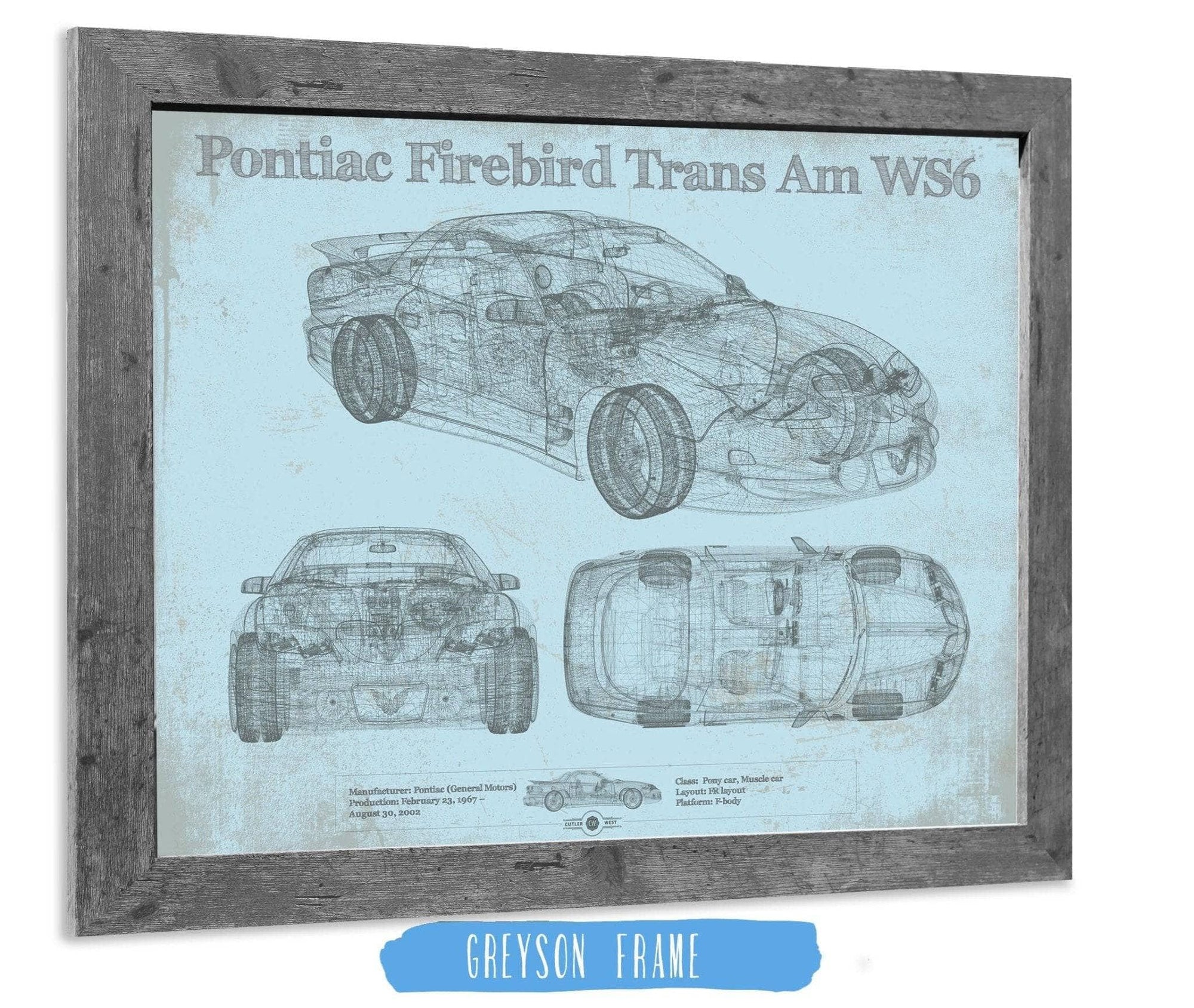 Cutler West Vehicle Collection Pontiac Firebird Trans Am WS6 Vintage Auto Print