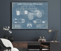 Cutler West Chevrolet Collection 1980 Chevrolet Silverado Vintage Blueprint Auto Print