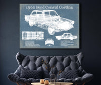 Cutler West Ford Collection 1962 Ford Consul Cortina Mark I Original Blueprint Art