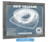 Cutler West Pro Football Collection New Orleans Saints Superdome Seating Chart - Vintage Football  Team Color Print