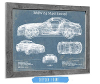 Cutler West Vehicle Collection BMW Z4 M40i (2019) Vintage Blueprint Auto Print