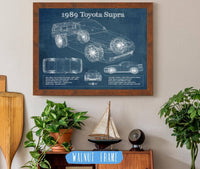 Cutler West Toyota Collection 14" x 11" / Walnut Frame 1989 Toyota Supra Vintage Blueprint Auto Print 933311139_39698