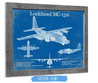 Cutler West Military Aircraft 14" x 11" / Greyson Frame Lockheed MC-130 Vintage Aviation Blueprint Military Print 933311100_10232