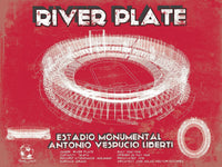 Cutler West River Plate Estadio Monumental Antonio Vespucio Liberti Team Color Blueprint Soccer Print