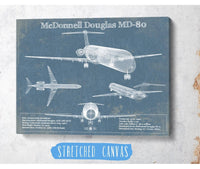 Cutler West McDonnell Douglas Collection McDonnell Douglas MD-80 Vintage Aviation Blueprint Print