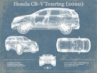 Cutler West Vehicle Collection Honda CR-V Touring (2020) Vintage Blueprint Auto Print
