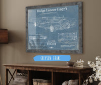Cutler West Dodge Collection 14" x 11" / Greyson Frame Dodge Lancer 1957 Vintage Blueprint Auto Print 845000187_58842
