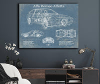 Cutler West Alfa Romeo Alfetta Bel Bel Air Sport Coupé Blueprint Vintage Auto Print