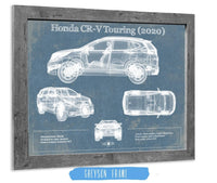 Cutler West Vehicle Collection Honda CR-V Touring (2020) Vintage Blueprint Auto Print