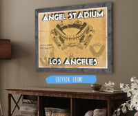 Cutler West 14" x 11" / Greyson Frame Los Angeles Angels - Angel Stadium Vintage Seating Chart Baseball Print 662401781-14"-x-11"36798