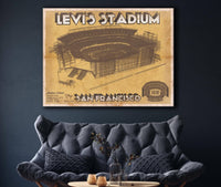 Cutler West Pro Football Collection Vintage San Francisco 49ers - Levi's Stadium NFL Print