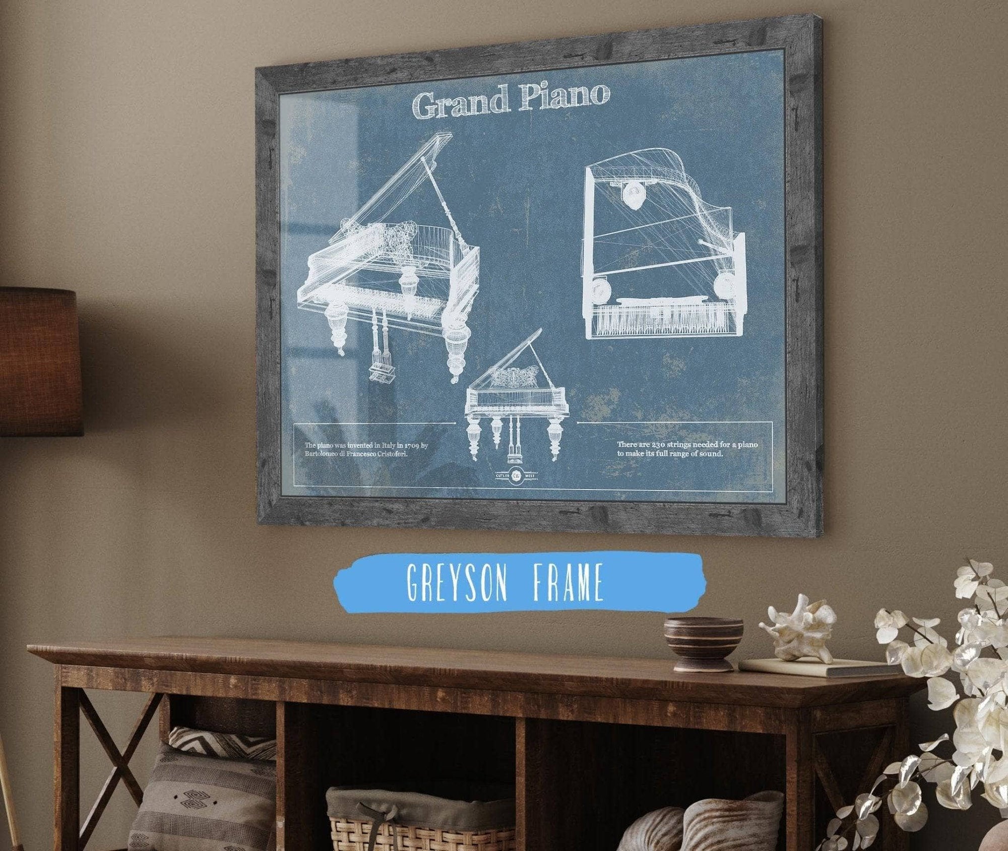 Cutler West Grand Piano Blueprint