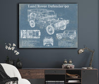 Cutler West Land Rover Collection Land Rover Defender 90 Blueprint Vintage Auto Patent Print