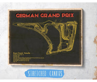 Cutler West German Grand Prix Blueprint Race Track Print
