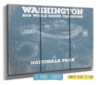 Cutler West 48" x 32" / 3 Panel Canvas Wrap Washington Nationals - National Park Vintage Stadium Blue Print 728187448-48"-x-32"8229