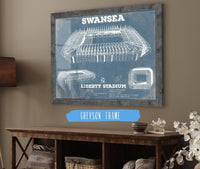 Cutler West Soccer Collection 14" x 11" / Greyson Frame Swansea City Football Club- Liberty Stadium Soccer Print 730702222_74854