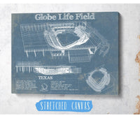 Cutler West Baseball Collection Texas Rangers -  Globe Life Field Vintage Stadium Baseball Print