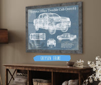 Cutler West Toyota Hilux Double Cab (2016) Vintage Blueprint Auto Print