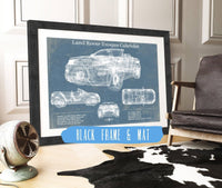 Cutler West Land Rover Collection 14" x 11" / Black Frame & Mat Land Rover Evoque Cabriolet Blueprint Vintage Auto Print 833110069_9831