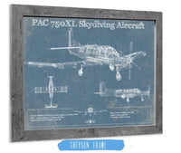Cutler West PAC750XL Skydiving Aircraft Original Blueprint Art