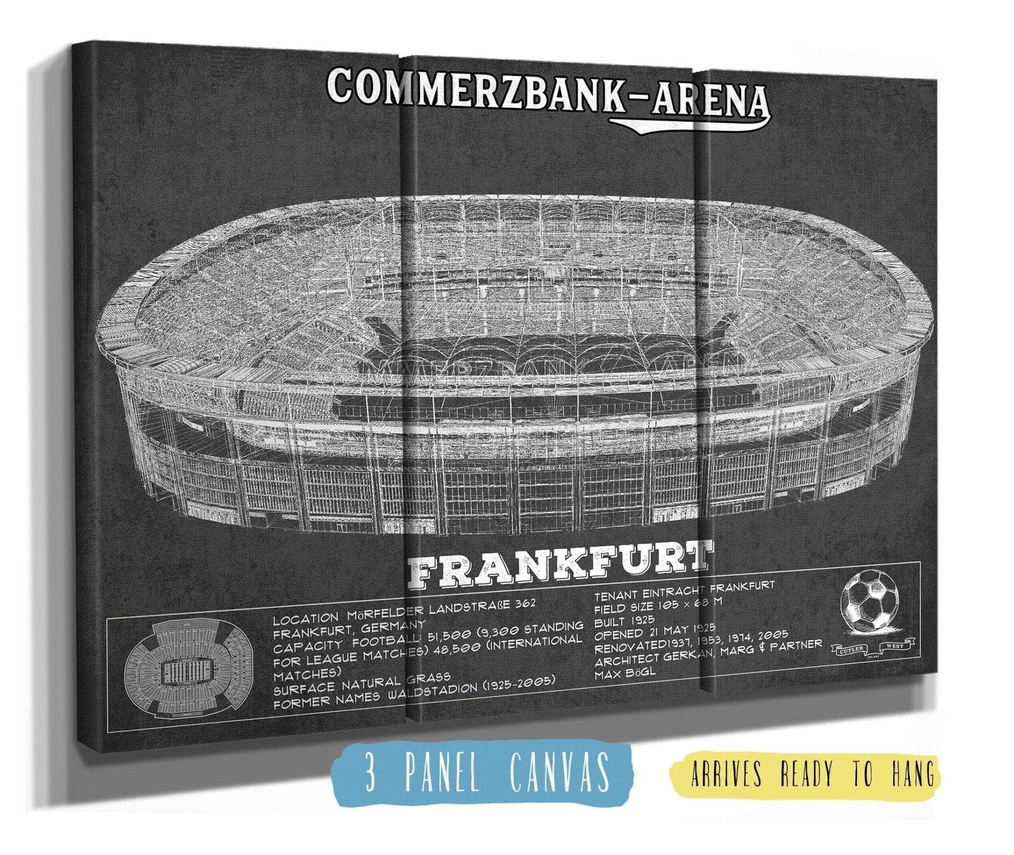 Cutler West Soccer Collection 48" x 32" / 3 Panel Canvas Wrap Eintracht Frankfurt FC - Commerzbank-Arena Soccer Print 715266989_66821