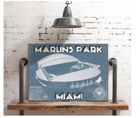 Cutler West Baseball Collection Miami Marlins - Marlins Park Vintage Baseball Fan Print