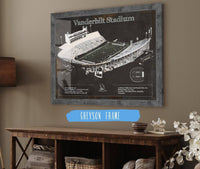 Cutler West College Football Collection Vanderbilt Commodores Football Art - Vanderbilt Stadium Wall Art