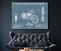 Cutler West Harley Davidson ElectraGlide Motorcycle Patent Print