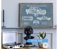 Cutler West Toyota Collection 14" x 11" / Greyson Frame Toyota Tacoma (2020) Vintage Blueprint Truck Print 845000207_7064