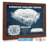 Cutler West Basketball Collection 14" x 11" / Walnut Frame Dallas Mavericks - Vintage American Airlines Center NBA Print 736794683_53822