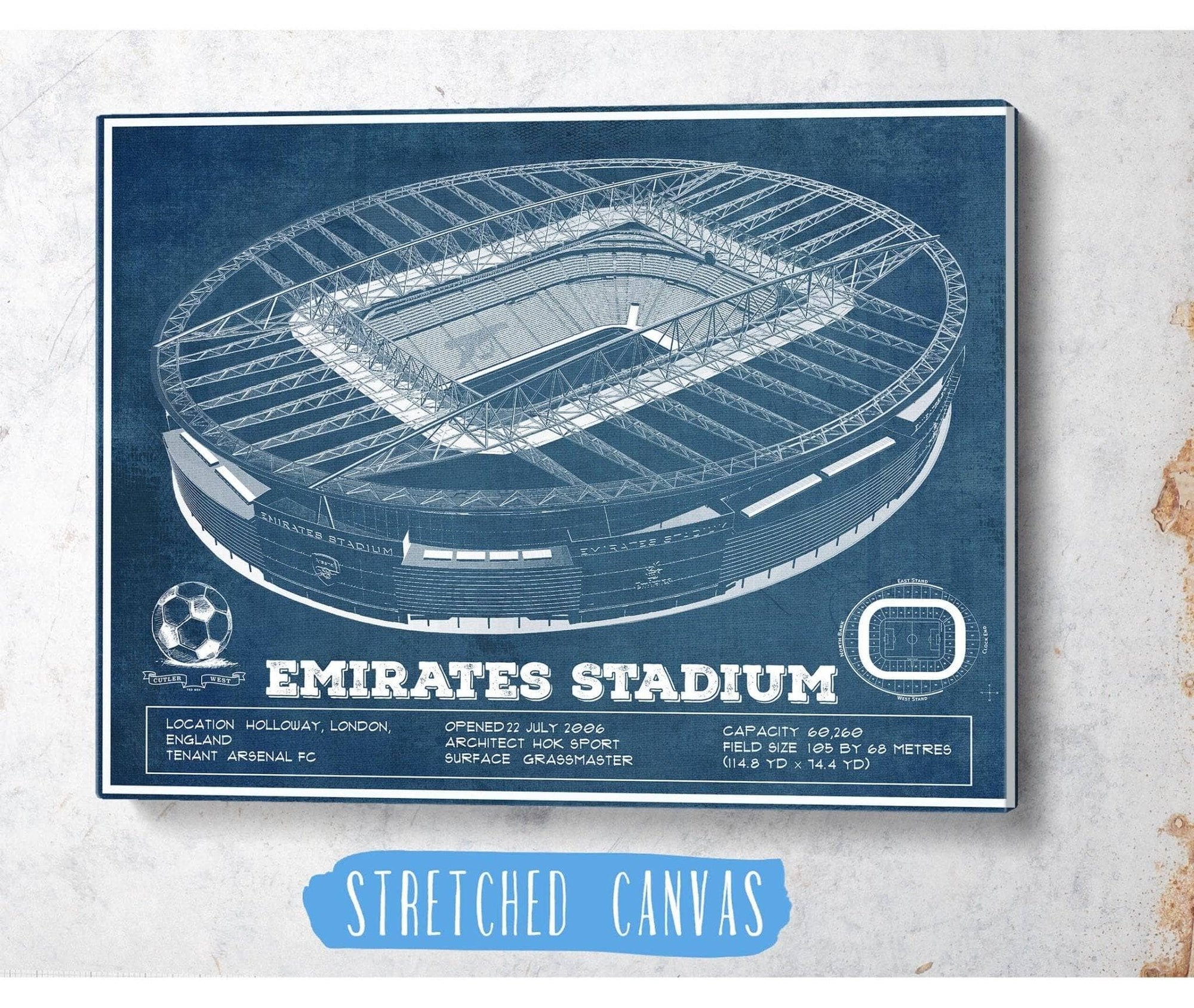 Cutler West Soccer Collection Arsenal Football Club - Emirates Stadium Soccer Print