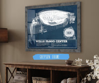 Cutler West 14" x 11" / Greyson Frame Philadelphia Flyers Wells Fargo Center Philadelphia Seating Chart - Vintage Hockey Print 698857444_30793