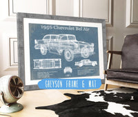 Cutler West Chevrolet Collection 1956 Chevrolet Bel Air Blueprint Vintage Auto Print