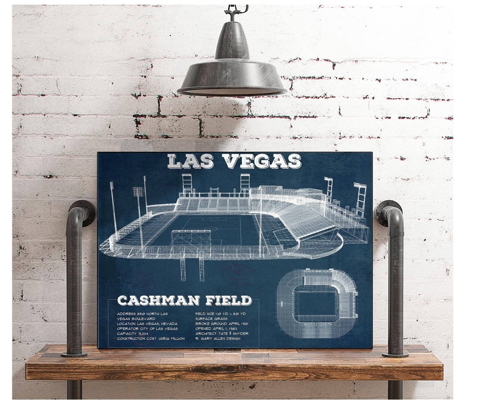 Cutler West Las Vegas Lights- Vintage Cashman Field MLS Soccer Print