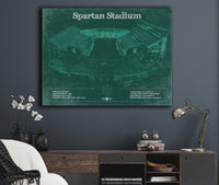 Cutler West College Football Collection Michigan State Spartans - Spartan Stadium Vintage Football Team Art