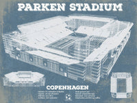 Cutler West Soccer Collection 14" x 11" / Unframed Parken Stadium Copenhagen Football Vintage Soccer Print 835000034_69503