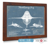 Cutler West Military Aircraft Northrop F-5 Aircraft Blueprint Original Military Wall Art