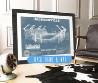 Cutler West Pro Football Collection 14" x 11" / Black Frame & Mat Jacksonville Jaguars TIAA Bank Field  Vintage Football Print 835000059_25524