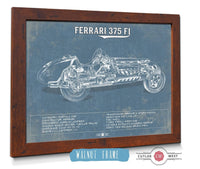 Cutler West Ferrari Collection 14" x 11" / Walnut Frame Vintage Ferrari 375 Formula One Race Car Print 701360272-14"-x-11"61676
