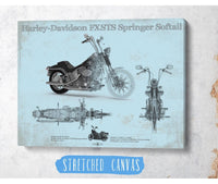 Cutler West Harley-Davidson FXSTS Springer Softail Blueprint Motorcycle Patent Print