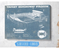 Cutler West College Football Collection Vaught-Hemingway Stadium - Ole Miss Football Vintage Art Print