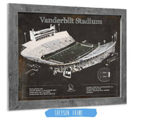 Cutler West College Football Collection 14" x 11" / Greyson Frame Vanderbilt Commodores Football Art - Vanderbilt Stadium Wall Art 935629846_9242
