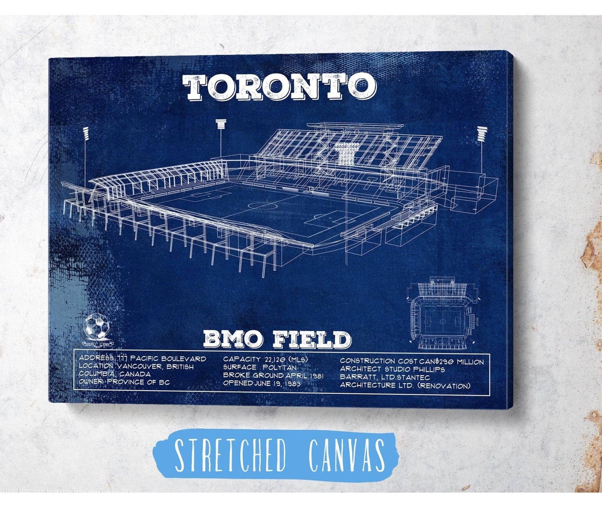 Cutler West Toronto F.C. - BMO Field Vintage MLS Soccer Print