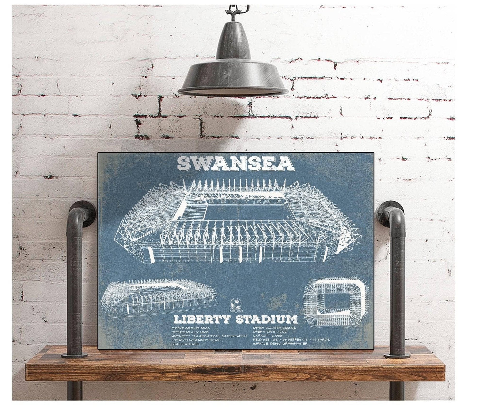 Cutler West Soccer Collection Swansea City Football Club- Liberty Stadium Soccer Print