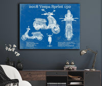 Cutler West Vehicle Collection Vintage 2018 - 2020 Vespa Primavera 150 Patent Print
