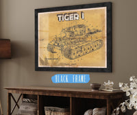 Cutler West Military Weapons Collection 14" x 11" / Black Frame Tiger I Vintage German Tank Military Print 715557733_25193