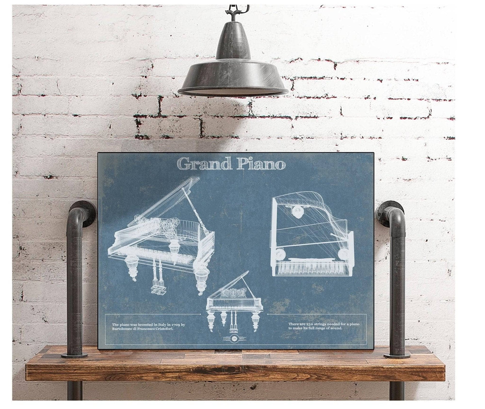 Cutler West Grand Piano Blueprint