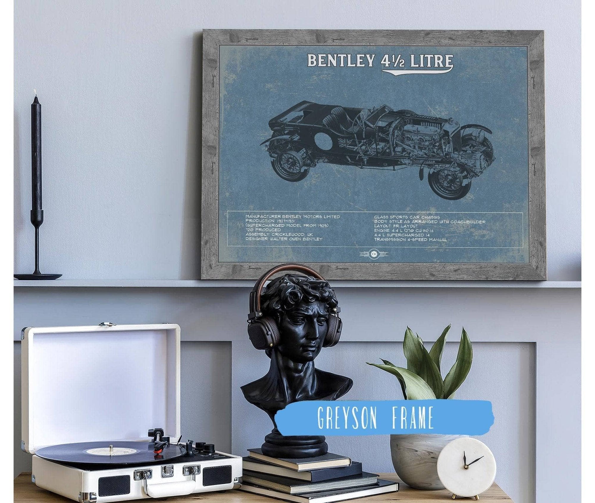 Cutler West Vehicle Collection Bentley 4½ Litre Vintage Car Print