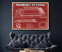 Cutler West Soccer Collection Arsenal Football Club - Vintage Highbury Stadium Soccer Print
