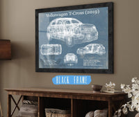 Cutler West Vehicle Collection Volkswagen T Cross (2019) Blueprint Vintage Auto Print